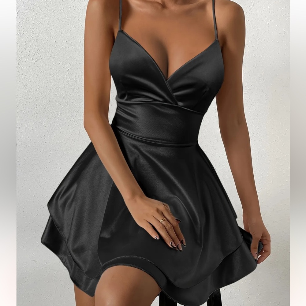 NWOT TEMU | Crisscross Backless Layered Cami Dress